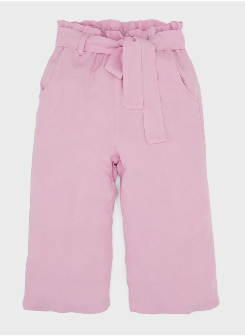 DeFacto Baby Girl Regular Fit Straight Leg Viscose Trousers  - Image 1