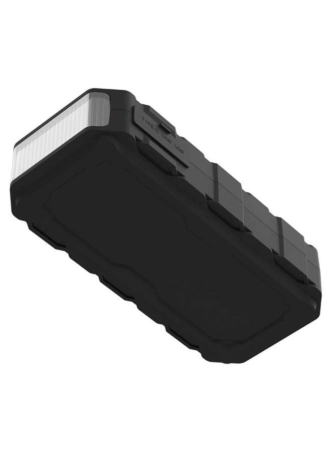 أوتو سمارت مُشغل البطارية 24000 مللي أمبير في الساعة مع منفذين USB وشاشة LCD أسود وفضي 24.5 x 12.5 x 16 سم ET5000 - Image 5