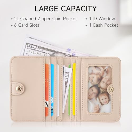 KITEVIUN Small RFID Wallet Women Ultra Thin Slim Womens Wallet Mini Compact Bifold Pocket Ladies Wallets for Women PINK - Image 3