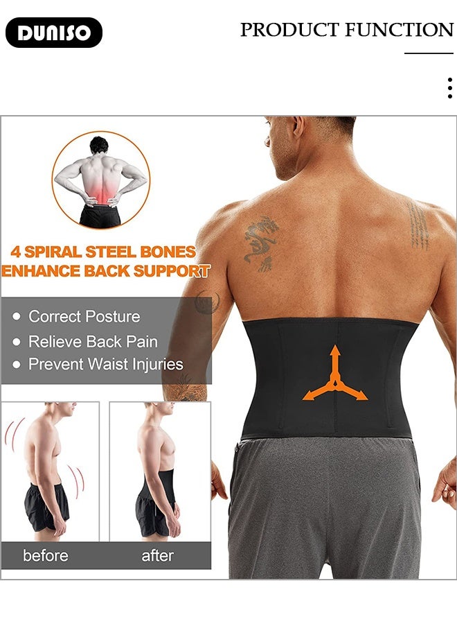 DUNISO High Waist Shapewear Girdle for Men Protect Waist Shaping Belt Tummy Control Shapewear Sport Workout Slimming Body Shaper Bands  - Image 4