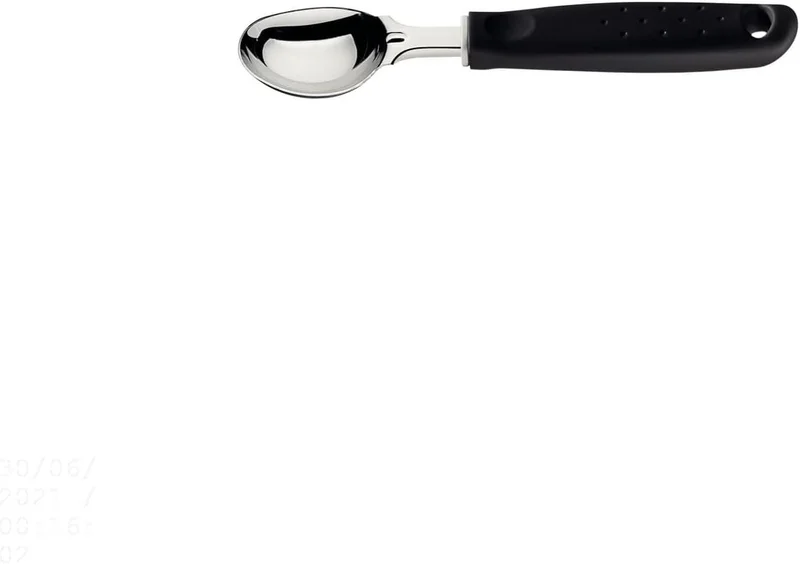 Tramontina Utilitá Ice Cream Scoop with Stainless-Steel Bowl and Black Polypropylene Handles