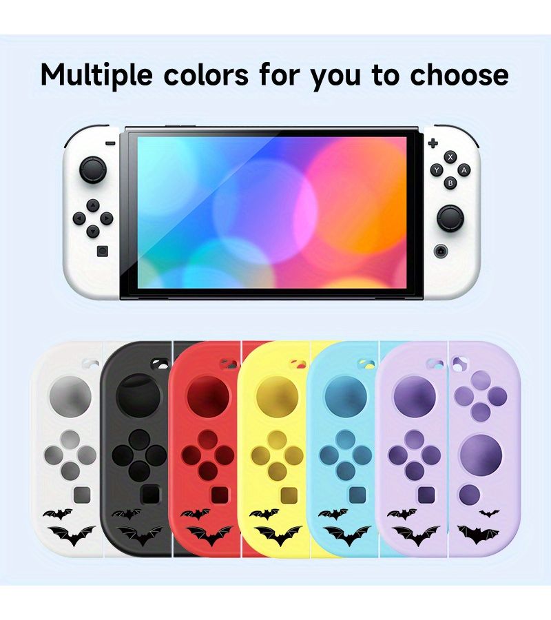 Compatible With Switch Oled Protective Case Left And Right Controller Covers TPU Soft Shell White Protective Sleeve Anti Slip Texture Lightweight Durable Comfortable Grip Scratch Resistant Multi Color Cases Gift For Boys - Image 5