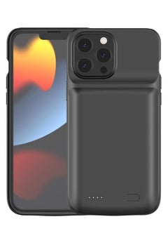 ELTERAZONE for iPhone 13 Pro Max/12 Pro Max Battery Case,4800mAh Support SYNC Data Wired Headset External Backup Portable Pack Battery Charger Case for iPhone 13 Pro Max/12 Pro Max-6.7 inch