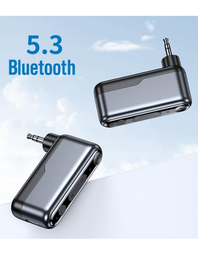 Excefore Bluetooth 5.3 AUX Adapter for Car, 3.5mm Auxiliary Wireless Audio Receiver, Bluetooth Receiver for Car Music/Hands-Free Calling, 12H Battery Life, for Car/Home Stereo (1 Pcs)  - Image 3