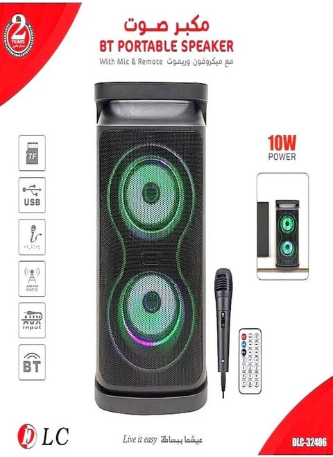 DLC-32406 Speaker Powerful Sound and Attractive Lighting  with Microphone and Remote