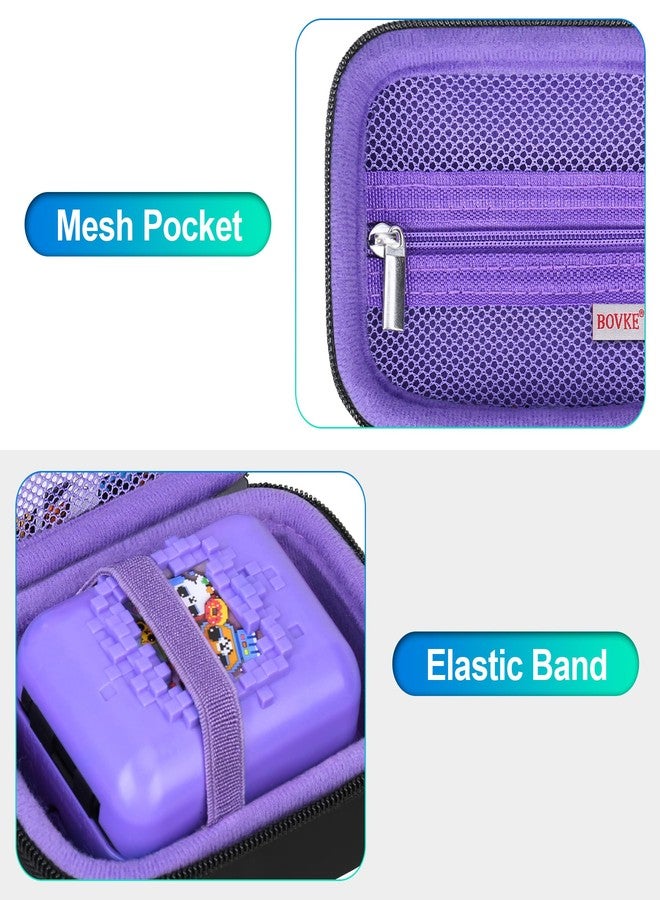 بوفك حقيبة حمل BOVKE لحيوانات Bitzee Disney/Bitzee Magicals/Bitzee التفاعلية الرقمية، وحافظة سفر تناسب حيوانات Bitzee الإلكترونية الافتراضية للأطفال، مع مساحة إضافية للبطاريات، لون بنفسجي - Image 3