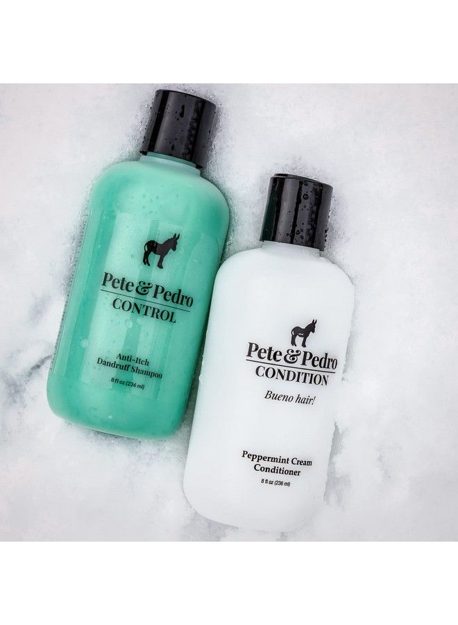 Pete & Pedro Control & Condition Set Extrastrength Dandruff & Antiitch Shampoo Treatment & Peppermint Conditioner For Flakes Dry Hair & Itchy Scalp Men & Women | As Seen On Shark Tank 8 Oz. Each - Image 5