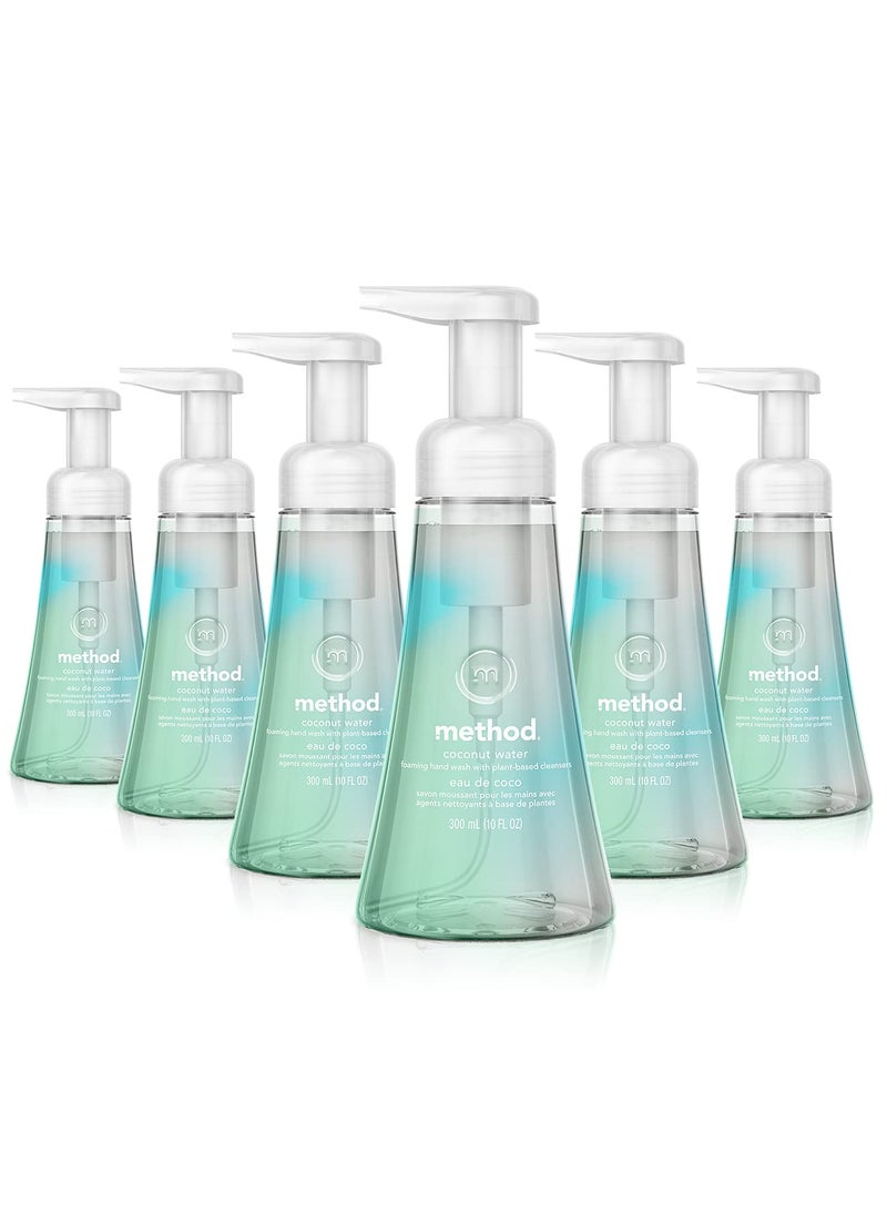 Method - Method Foaming Hand Soap, Coconut Water, Biodegradable Formula, 10 fl oz (Pack of 6) - Image 1