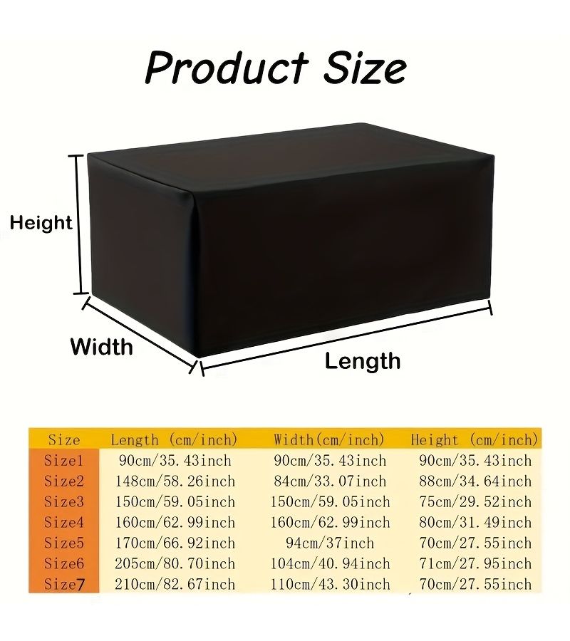 Protective Covers For Outdoor Seating Garden Furniture Patio Sets Classic Black Upgraded Style 2 - Image 5