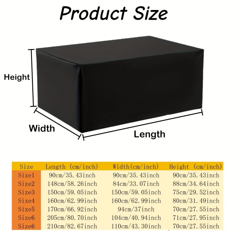 Protective Covers For Outdoor Seating Garden Furniture Patio Sets Classic Black Upgraded Style 2 - Image 2