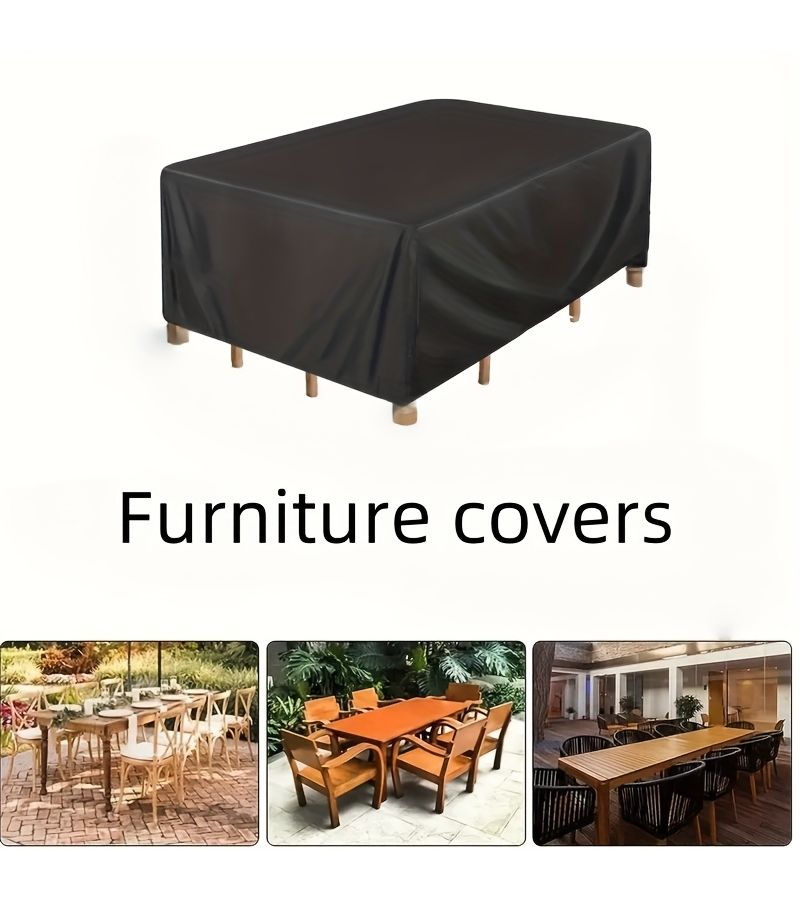 Protective Covers For Outdoor Seating Garden Furniture Patio Sets Classic Black Upgraded Style 2 - Image 1