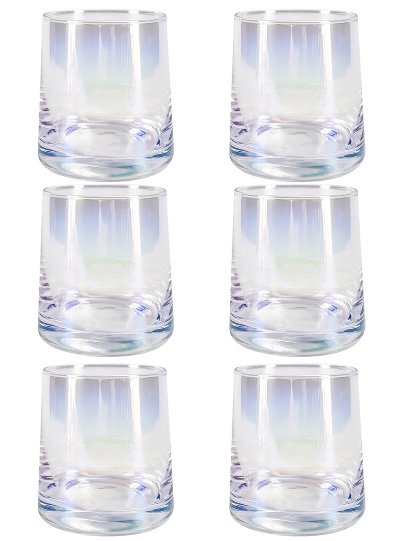 6-Piece Transparent 250Ml Trapezoid Glass Coffee Cups – High Borosilicate Colorful Drinking Glasses For Coffee, Beverage & Daily Use - Image 1