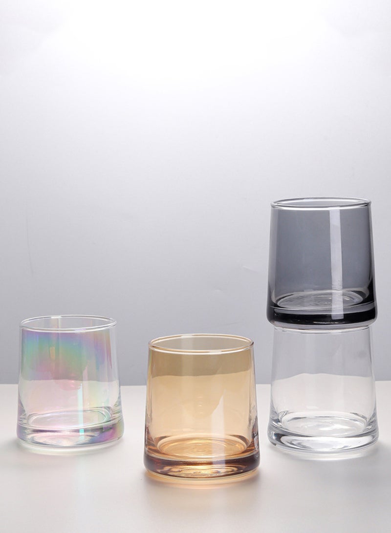 6-Piece Transparent 250Ml Trapezoid Glass Coffee Cups – High Borosilicate Colorful Drinking Glasses For Coffee, Beverage & Daily Use - Image 4