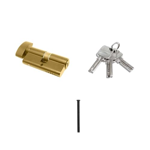 Volo Cylinder Lock – Brass Cylinder Compatible with Mortise Lock Systems for Home, Office, and Commercial Use (80MM Cylinder with Key (Antique)) - Image 1