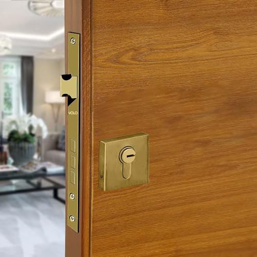Volo Cylinder Lock – Brass Cylinder Compatible with Mortise Lock Systems for Home, Office, and Commercial Use (80MM Cylinder with Key (Antique)) - Image 4