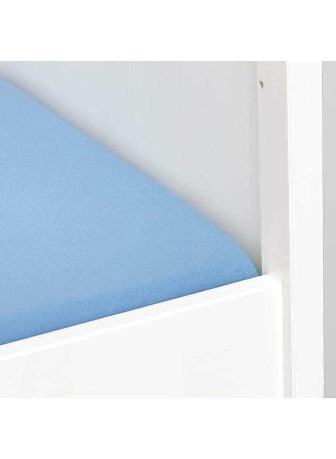 erorex Fitted sheet for cot, light blue, 60x120 cm - Image 3