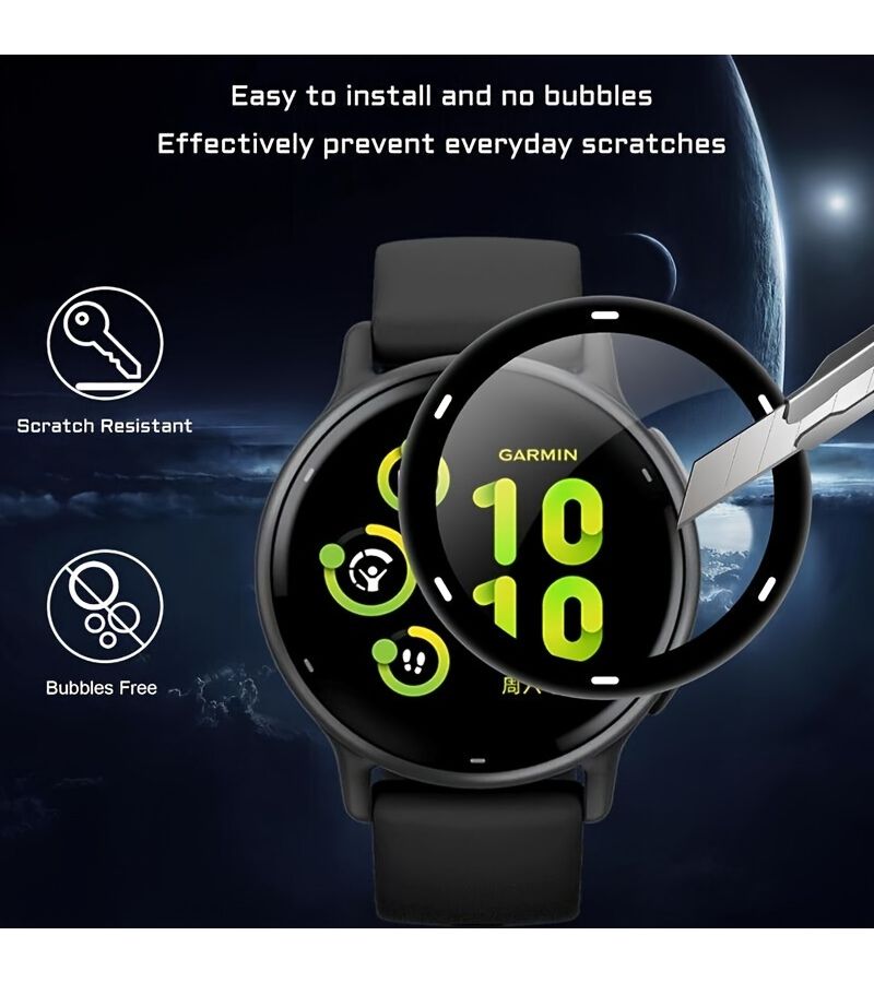 3 Pcs Screen Protector Film With 3D Curved Edges For Garmin Vivoactive 5 - Image 4