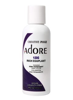 ADORE COSMETICS Adore Semipermanent Haircolor 186 Rich Eggplant 4 Ounce (118Ml) (6 Pack)  - Image 2