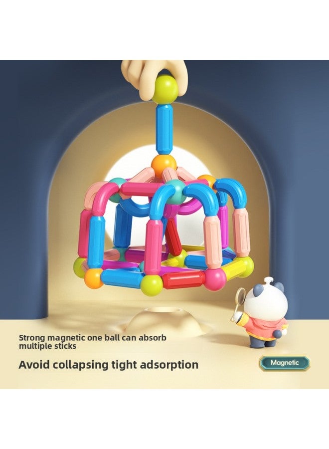 Varied Magnetic Bar Children's Building Blocks Assembled Educational Baby Gift Magnet 2 Years Old Boys And Girls 4 Toys-Color:【236 Large Storage Box】 Large Number Upgrade Strong Magnetic Rod/not Easy To Fall Apart - Image 5