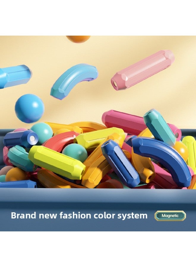 Varied Magnetic Bar Children's Building Blocks Assembled Educational Baby Gift Magnet 2 Years Old Boys And Girls 4 Toys-Color:【236 Large Storage Box】 Large Number Upgrade Strong Magnetic Rod/not Easy To Fall Apart - Image 3