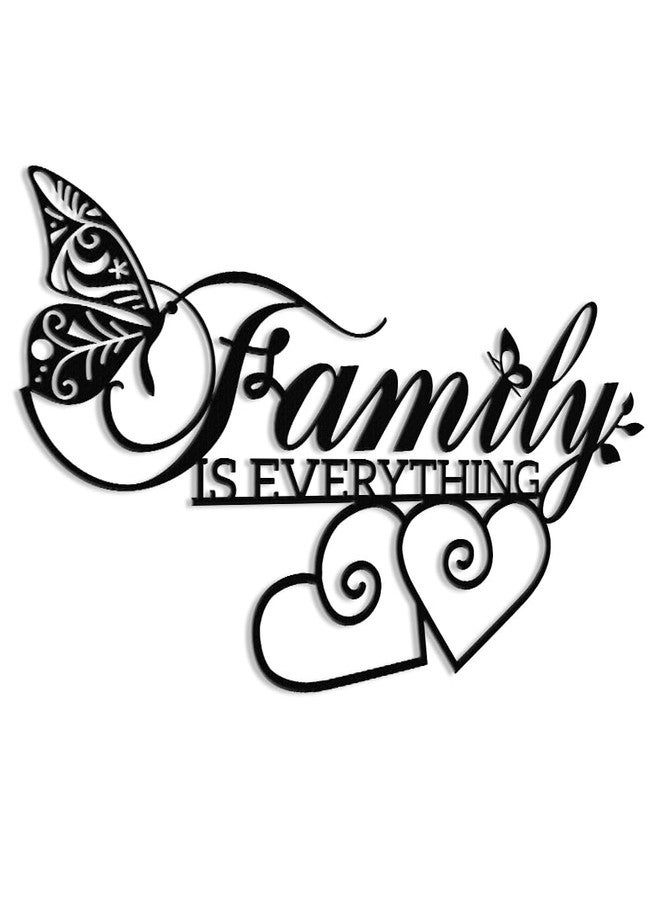 XORT Family Sign Metal Wall Decor, Metal Family Wall Art, Family is Everything Sign for Living Room, Bedroom Wall Hanging Decor. (Black - 16 x 10 inch) - Image 5