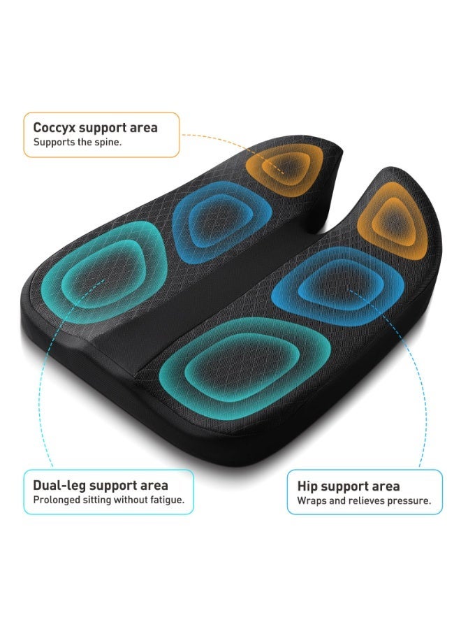 2024 Upgraded Foam Car Seat Cushion Pad, Heightening Wedge for Tailbone and Lower Back Pain Relief, Driving, Truck, Office Chair - Image 5