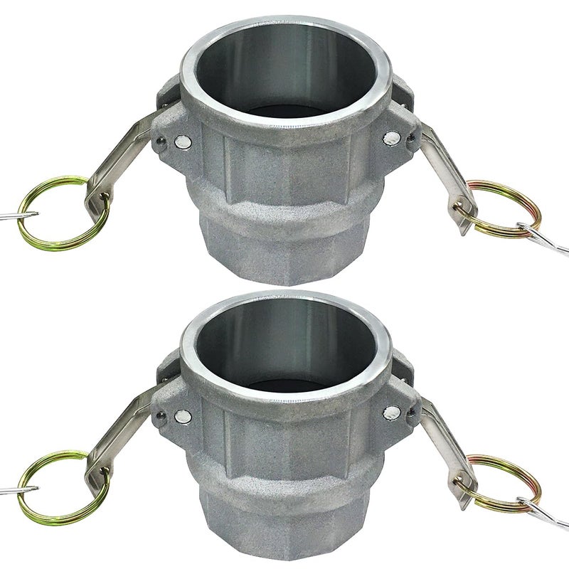 Beduan Aluminum Cam Lock Fittings Part D Cam and Groove Hose Fitting 1 Female Coupler x 1 Female NPT Threaded Adapter - Image 2