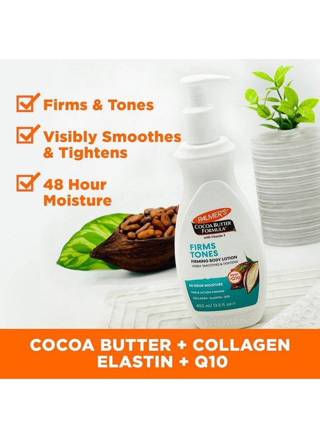 PALMER'S - Cocoa Butter Formula Skin Firming Body Lotion Toning & Tightening Cream With Q10 Collagen & Elastin Pump Bottle 13.5 Oz. - Image 1