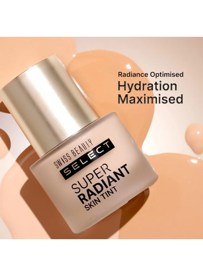 سويس بيوتي Swiss Beauty Select Super Radiant Hydrating Skin Tint | With Hyaluronic acid | Provides Natural, Dewy Glow | Shade- Creamy Glow, 30gm