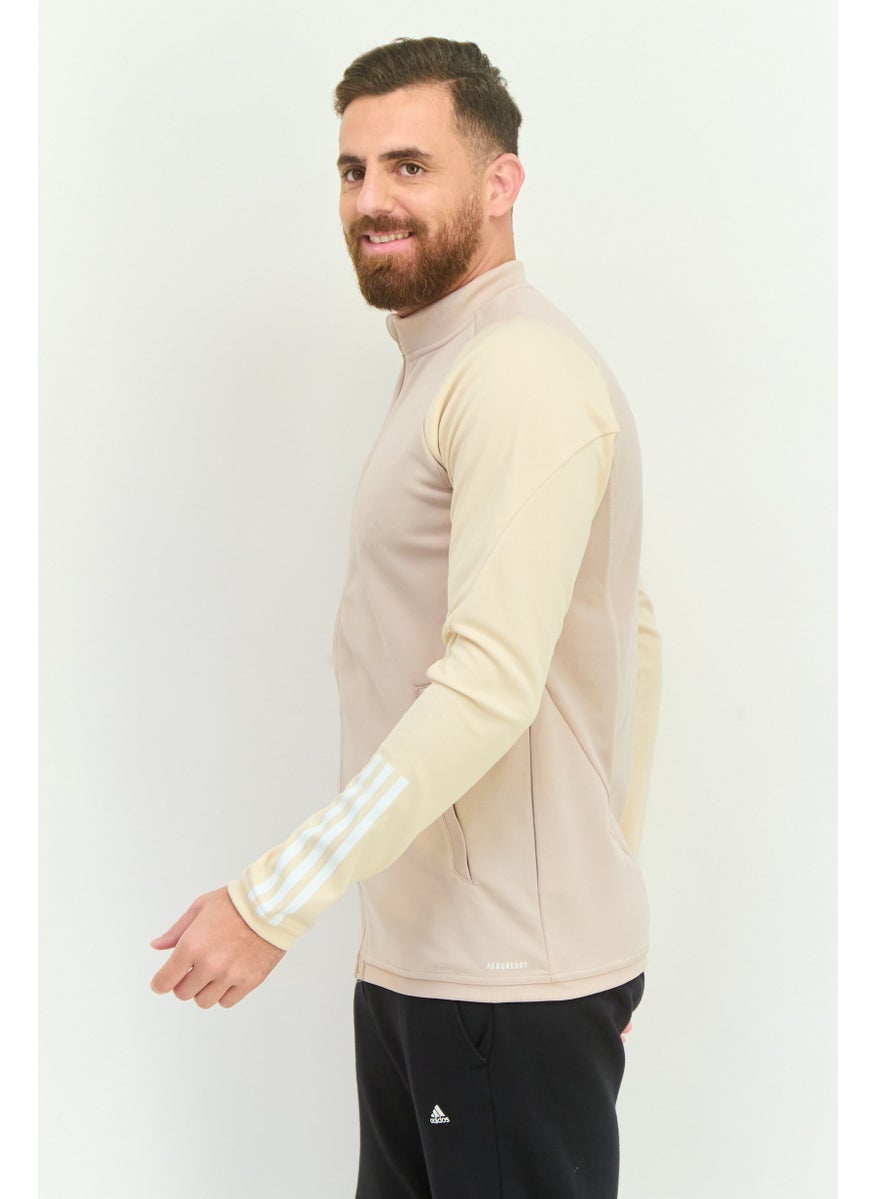 Adidas - Men Sportswear Fit Long Sleeves Outdoor Sweatshirt, Beige - Image 1