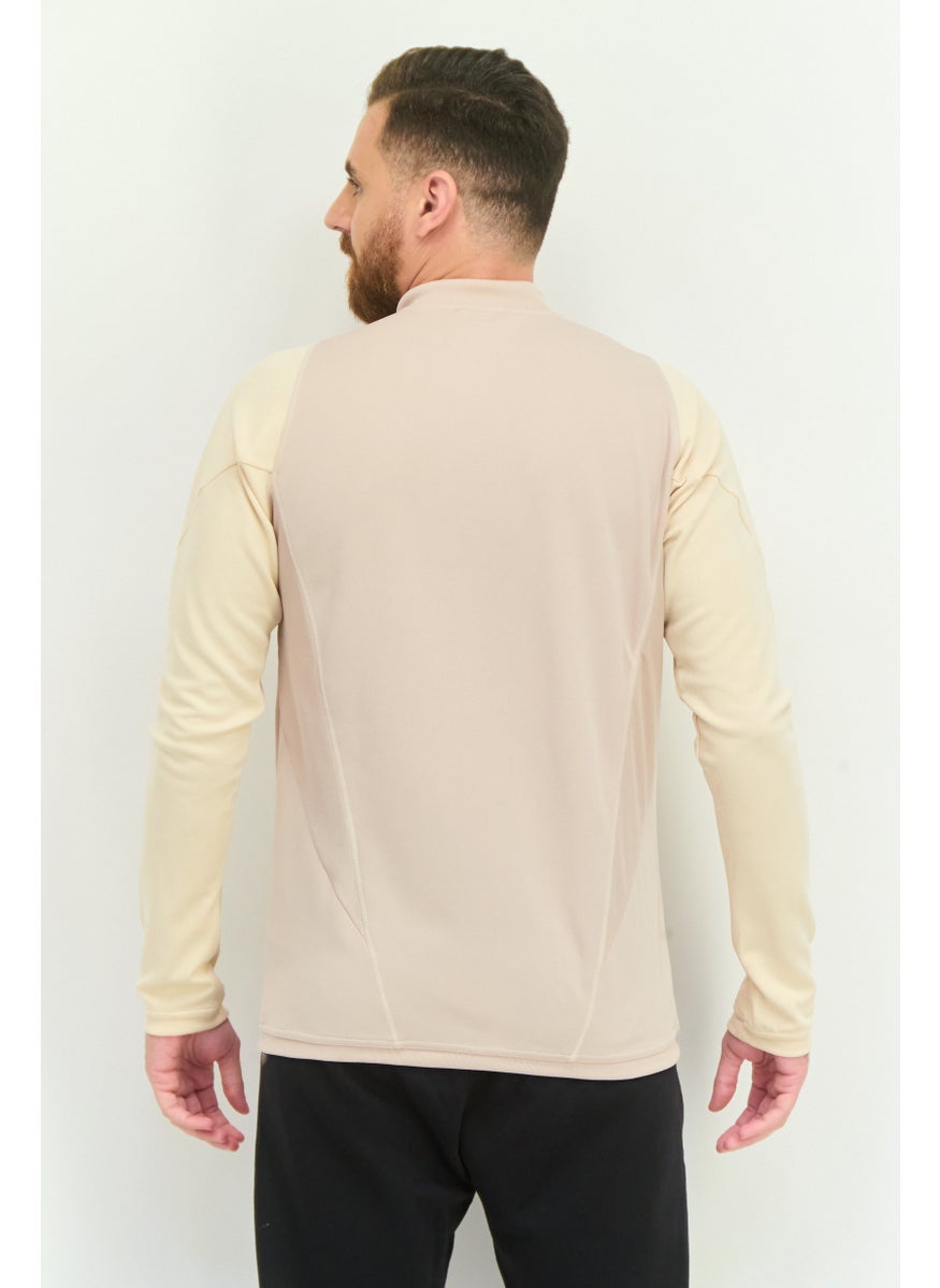Adidas - Men Sportswear Fit Long Sleeves Outdoor Sweatshirt, Beige - Image 1