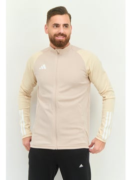 Men Sportswear Fit Long Sleeves Outdoor Sweatshirt, Beige