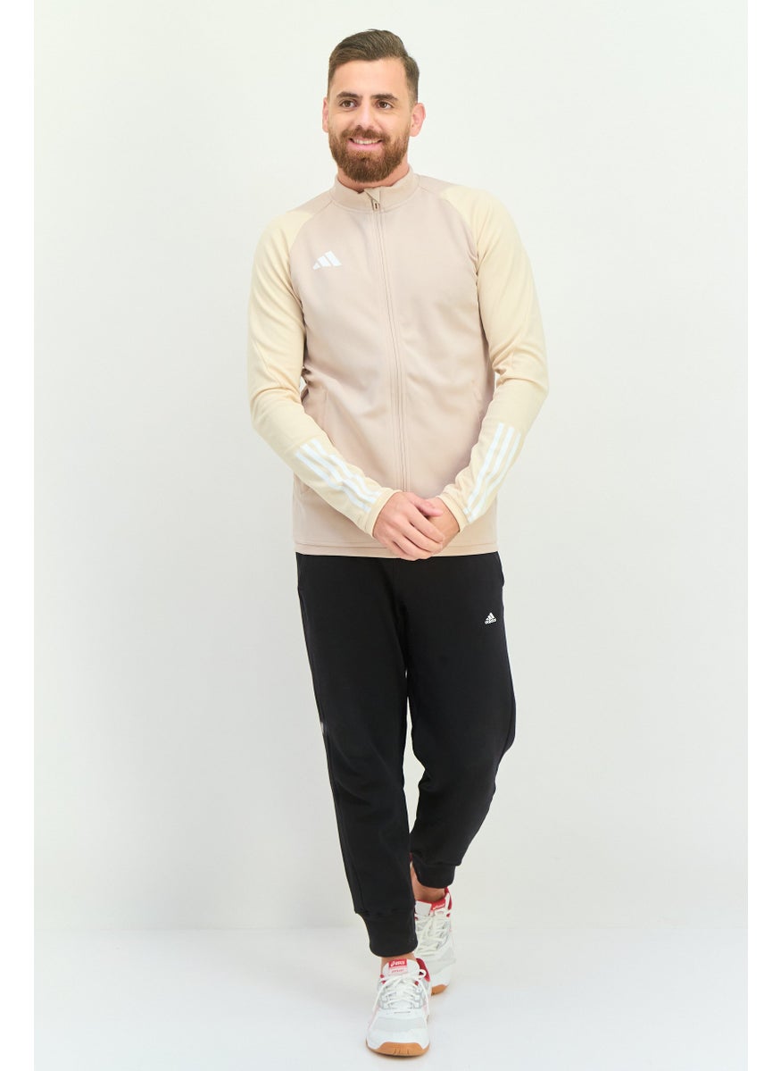 Adidas - Men Sportswear Fit Long Sleeves Outdoor Sweatshirt, Beige - Image 1
