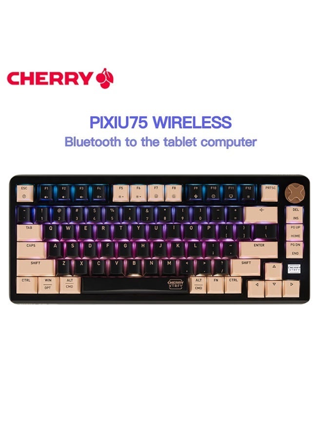 Cherry Original Cherry Pixiu75 Custom Keyboard Pad 2.4G Bluetooth 3 Mode Wireless RGB Hot Swappable Gaming Keyboard PC Peripheral - Image 1