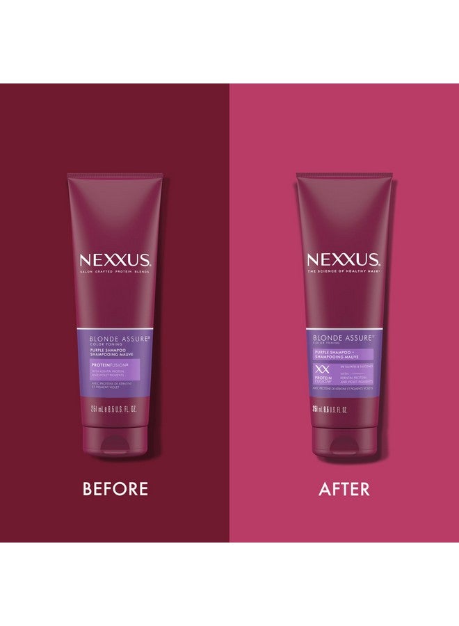 نيكزس شامبو نيكسوس بلوند أشور البنفسجي، للعناية بلون الشعر الأشقر، يحتوي على بروتين الكيراتين، 8.5 أونصة - Image 5