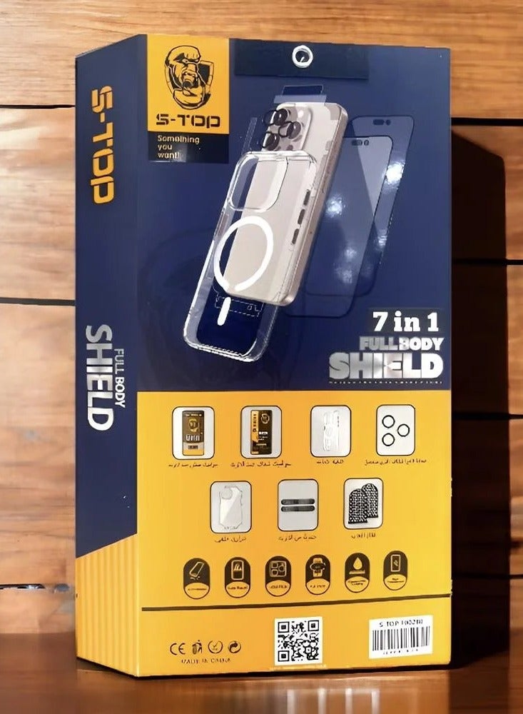 اس-توب بكج الحماية الكاملة لـ سامسونج جالكسي اس 22 الترا (Samsung Galaxy S22 Ultra) حماية كاملة لجهازك ضد الخدوش والسقوط (7in1), البكج الأصلي من S-TOP - Image 3