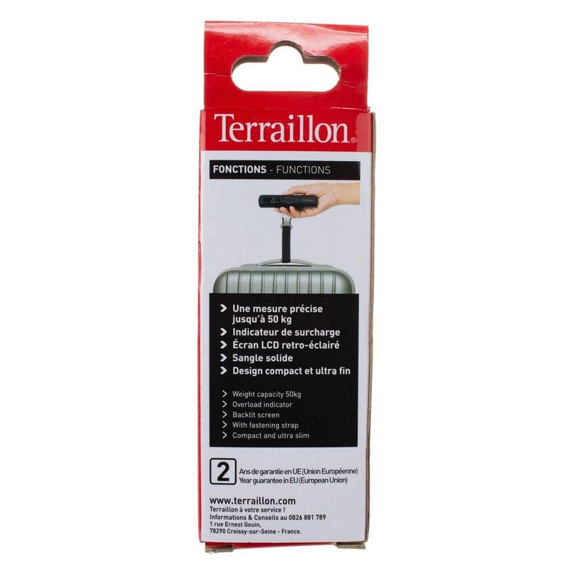 Terraillon Luggage Scale with Fastening Strap 50 kg, Black, Travel Scale with Fastening Strap - Image 4