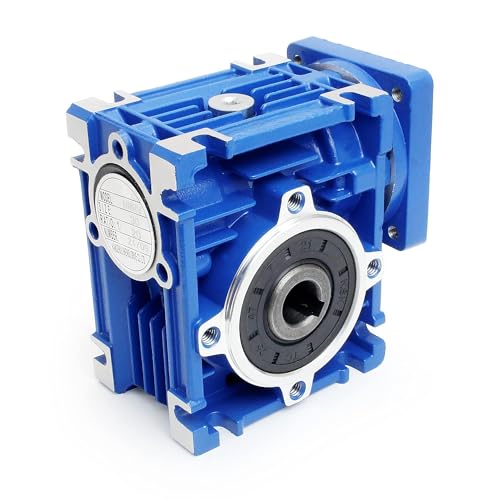 CNCTOPBAOS NMRV30 Worm Gearbox Speed Reducer NMRV030 Worm Gear Reducer Speed Ratio 20:1 RV30 Square Type for Nema23 Stepper Motor Output Hole 14mm Shaft NMRV-030 - Image 4
