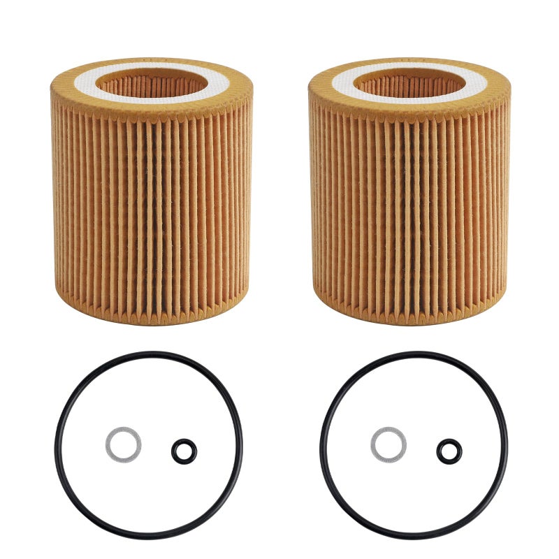 HU816x Oil Filter Fits for BMW 13567 X1 X3 X4 X5 X6 Z4 E60 E71 E82 E83 E89 E90 E92 Replaces 11427953129 11427541827 2Pcs
