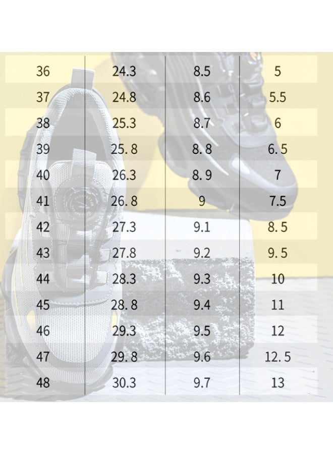 NIBEMINENT Rotary Buckle Work Safety Shoes for Men  Air Soft Sole Lightweight Protective Work Sneakers Men Breathable Boots - Image 3