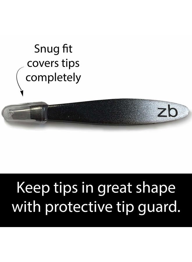 Zizzili Basics Mini Slant Tweezers - Best Tweezers for Eyebrow, Facial Hair Removal and your Precision Needs (Midnight Ombre) - Image 5