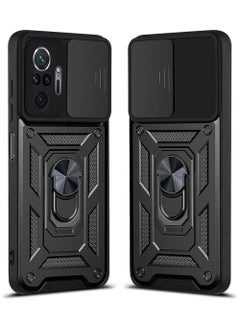 Shield Full Protection Case With Metal Ring &Slide Camera Cover For redmi note 10 pro case