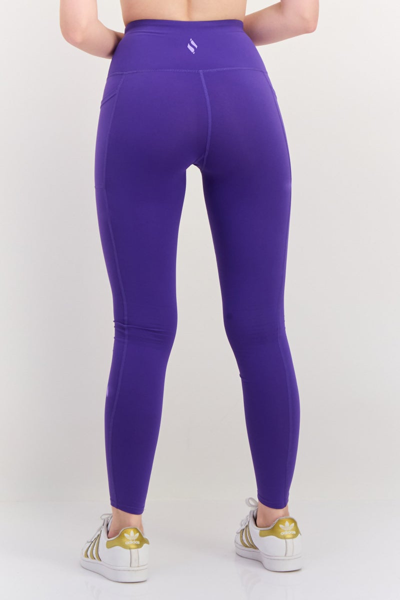 SKECHERS Women Sportswear Fit Training Leggings, Purple - Image 3