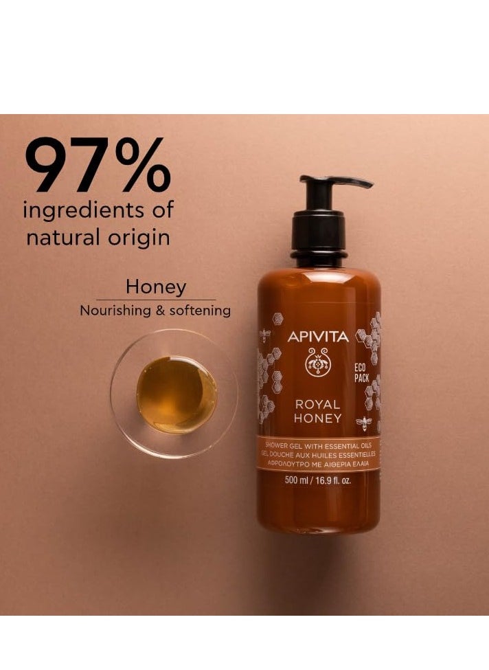 Apivita Royal Honey Shower Gel Body Wash 500ml - An Opulent Shower Gel with Honey & Essential Oils - A Shower Body Wash that Gently Cleanses & Soothes Dry Skin - Promotes Relaxation - pzsku/Z95A03610C32B83E414DEZ/45/_/1740542015/0b9ec4c7-4767-49fa-a231-c60f397eed2f