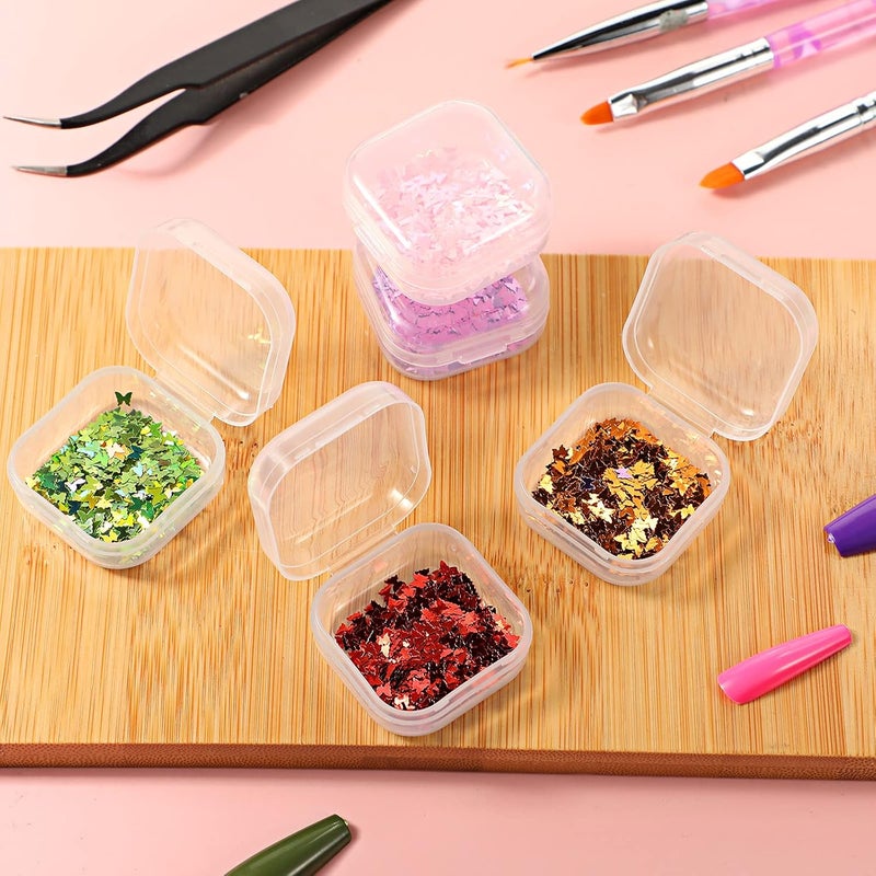 Jetec 6 Pieces Mini Plastic Clear Beads Storage Containers Box for Collecting Small Items, Beads, Jewelry, Business Cards, Game Pieces, Crafts (1.4 x 1.4 x 0.7 Inch) - Image 5