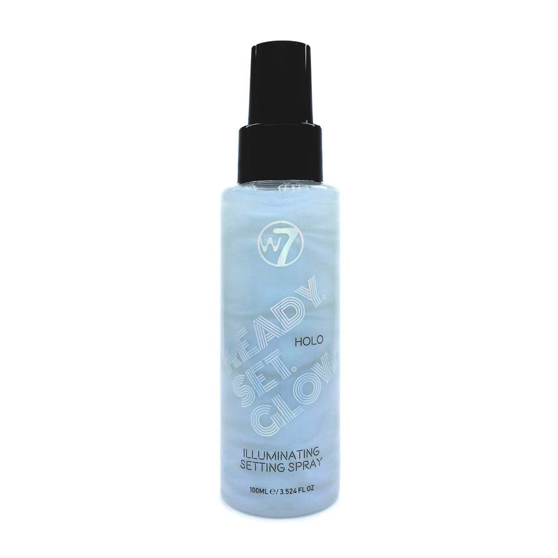 W7 Ready Set Glow Makeup Setting Spray - Shimmer Finish - Long-Lasting, Ultra-Fine Formula (Holo) - Image 1