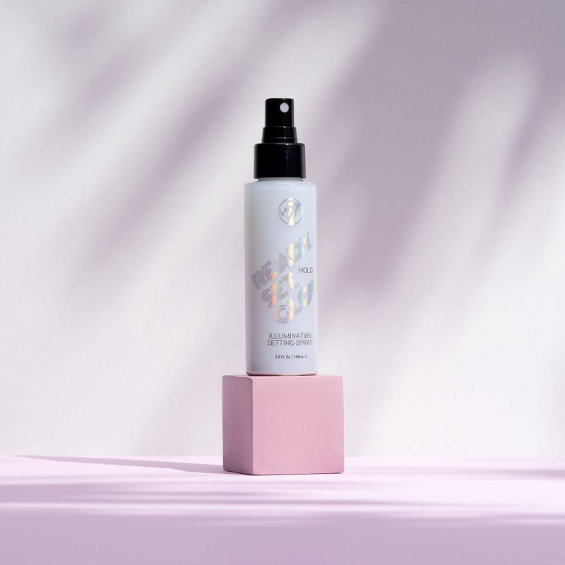 W7 Ready Set Glow Makeup Setting Spray - Shimmer Finish - Long-Lasting, Ultra-Fine Formula (Holo) - Image 2