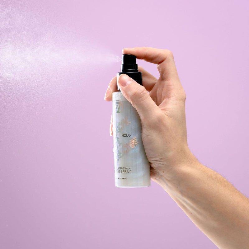W7 Ready Set Glow Makeup Setting Spray - Shimmer Finish - Long-Lasting, Ultra-Fine Formula (Holo) - Image 3