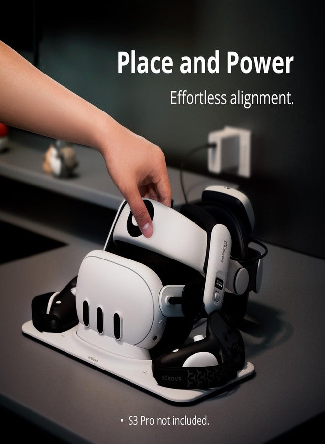 Bobovr قاعدة شحن BOBOVR D3، شحن لاسلكي لوحدة التحكم، شحن سريع B100، متوافقة مع Quest 3 - Image 4