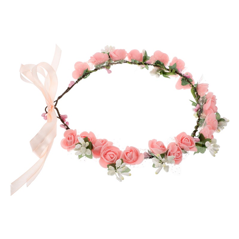 Floral Headband Flower Headband Wedding Floral Hair Accessory Photoshoots Beach Photography Prop for Brides and Bridesmaids - Image 4